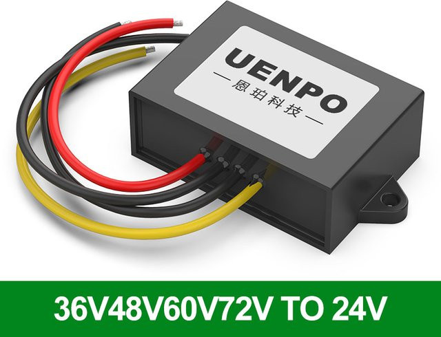 UENPO DC-DC Abwärtswandler Spannungsregler 48V auf 24V 10A 240W in Schwarz - Bild 1