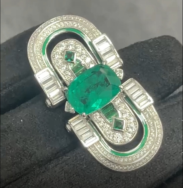 Kqdance Ring, 925 Sterling Silber, Saphir oder Smaragd, Diamant, Damen - Bild 1