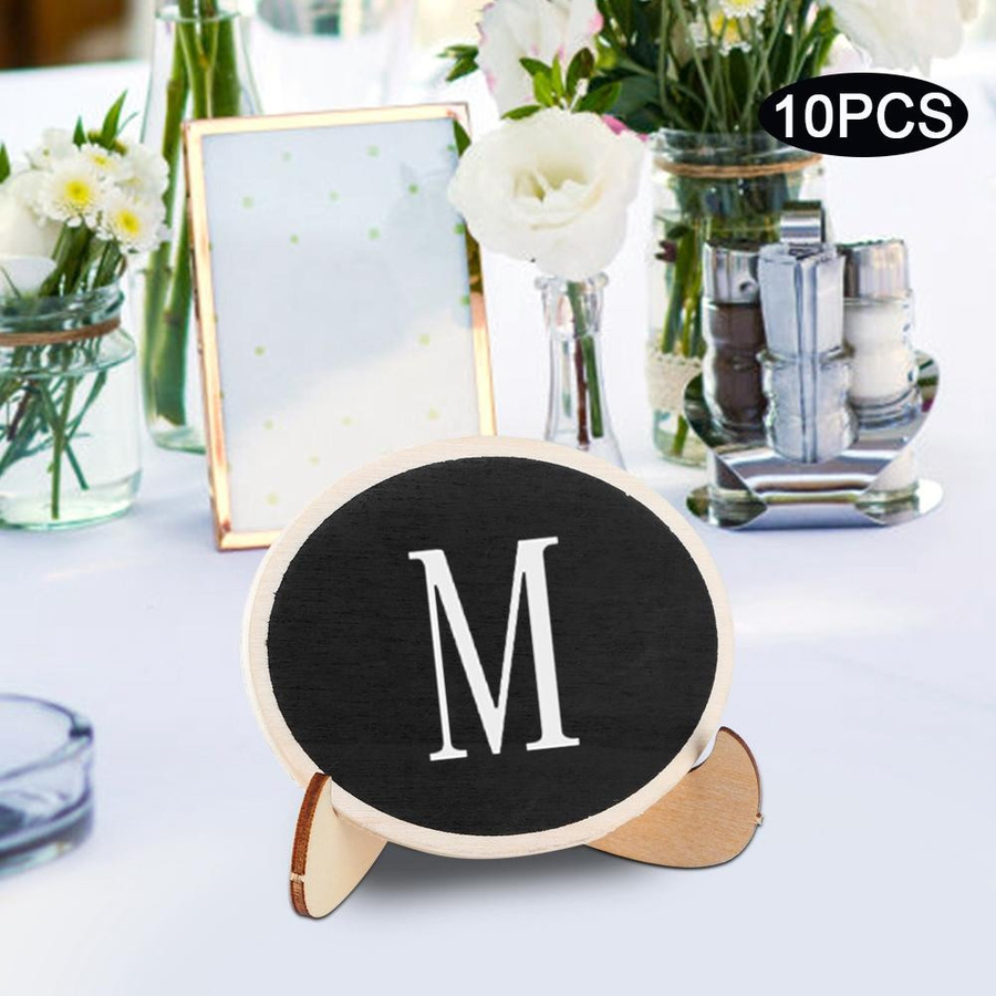 10 Stück Mini Holz Tafel aus Kiefernholz in Braun als Schreibtisch Nachrichtenbrett für deine Hochzeitsdekoration - Bild 2