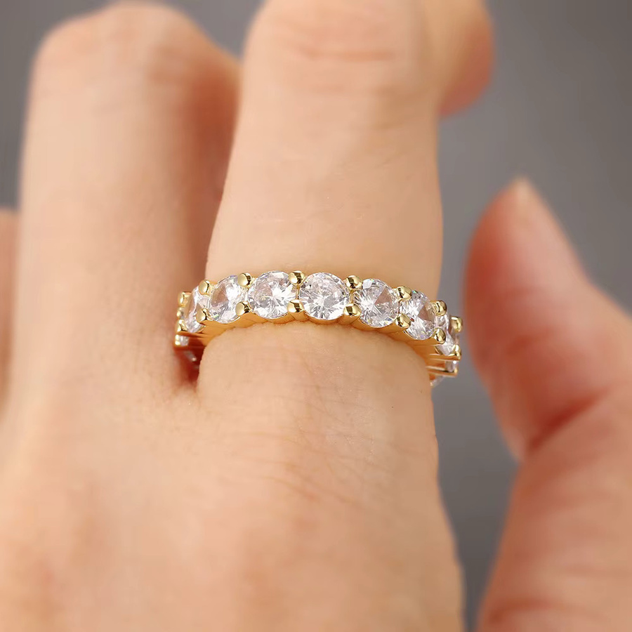 ZHOUYANG Ring, Gold, Zirkonia, Kristall, Damen - Bild 1