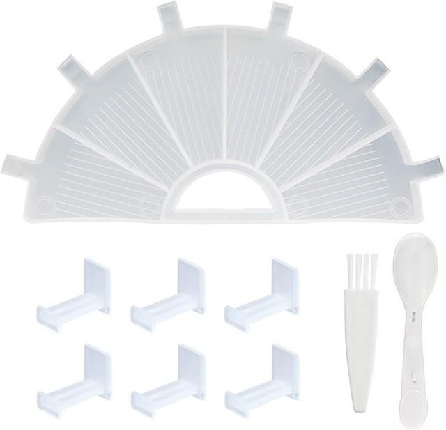 SZ-JZQ Diamant-Maltablett-Set mit 6 Fächern und Stopper-Teilern für 5D-Diamant-Stickerei und Perlensortierung, transparent - Bild 1