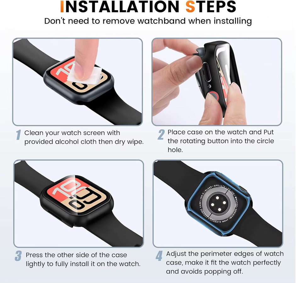 RWBANDS Schutzhülle für Apple Watch, Silikon, Weiß, Unisex - Bild 6