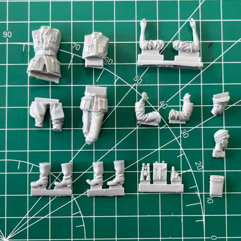 BAANFU Historischer Militäroffizier, Modellbausatz, 2-teiliges Set, Maßstab 1:35, Harz - Bild 2