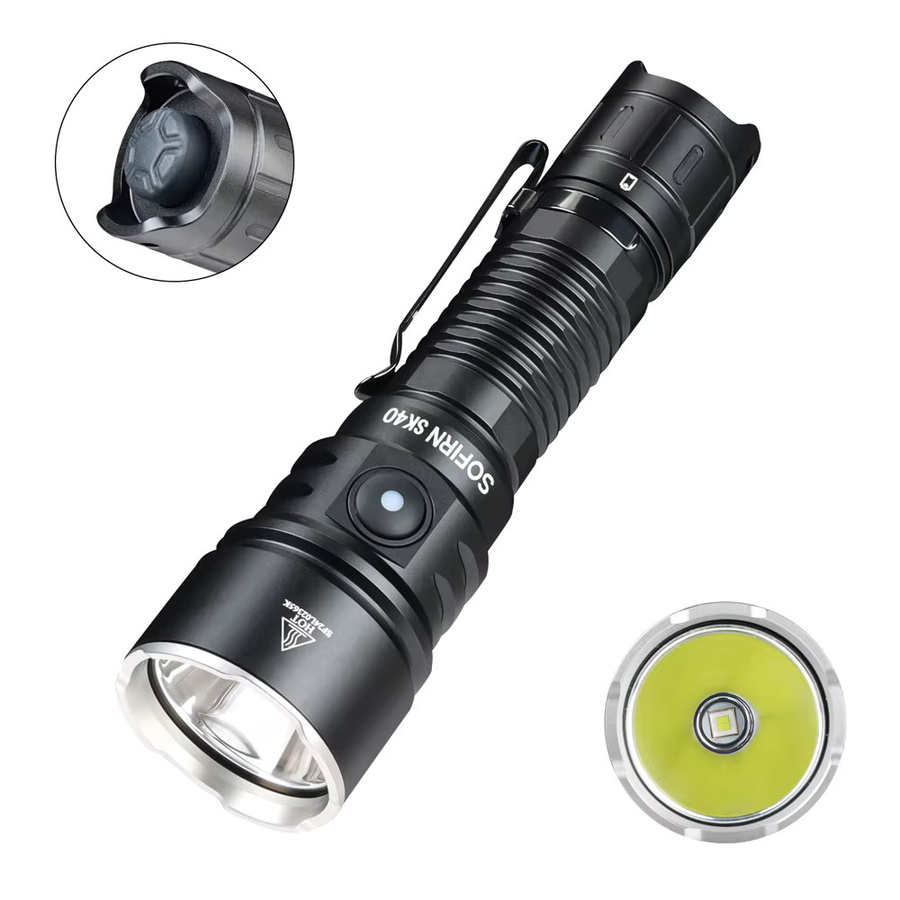 SOFIRN SK40 Taktische LED Taschenlampe in Schwarz mit 3200 Lumen und SFT70 LED, IP68 wasserdicht - Bild 5