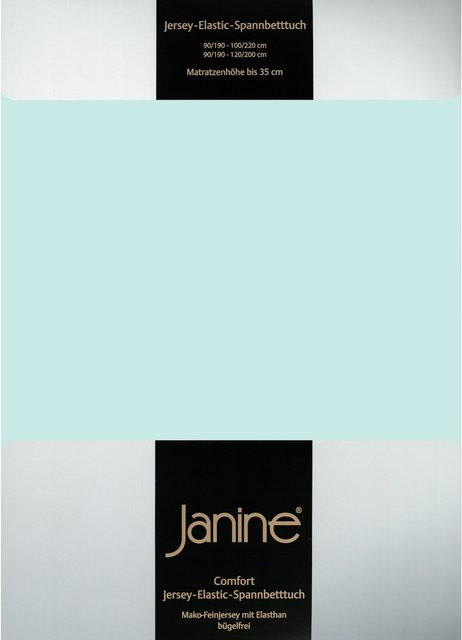 Janine Spannbetttuch Elastic Jersey aus Baumwolle in Türkis - Bild 1