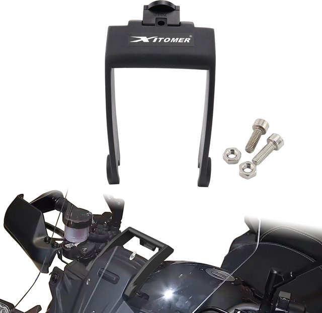 XITOMER Aluminium GPS Navigationshalterung für Yamaha Tracer 900 und Tracer 9 GT (2018-2024), Schwarz - Bild 1