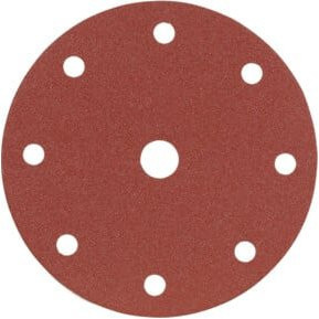 Starcke Papier-Klett-Schleifscheibe für Exzenterschleifer, Durchmesser: 150 mm, Körnung: 400, 8-fach Lochung + 1 Loch, Farbe: Braun - Bild 1
