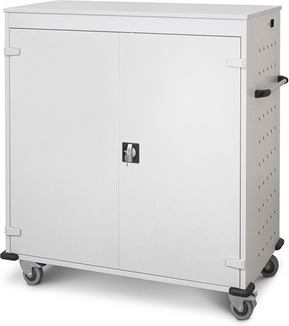 rotstahl Laptopwagen mit 30 Fächern in Hellgrau, B: 92 cm, H: 131 cm - Bild 1