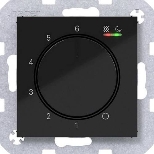 Hager WAN5011BG Temperaturregler in Schwarz - Bild 1