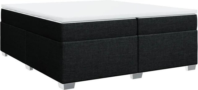 vidaXL Boxspringbett Hybrid mit Matratze und Taschenfederkern in Schwarz, B/T: 200 x 200 cm - Bild 1