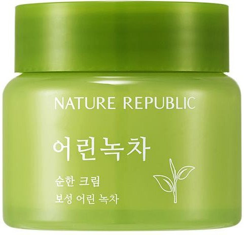 Nature Republic Mild Green Tea Creme, 55 ml, Empfindliche Haut - Bild 1