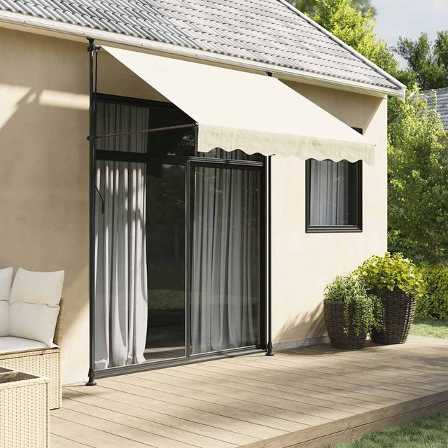 vidaXL Markise ausziehbar Creme B/H: 250 x 150 cm aus Polyester und Stahl - Bild 2