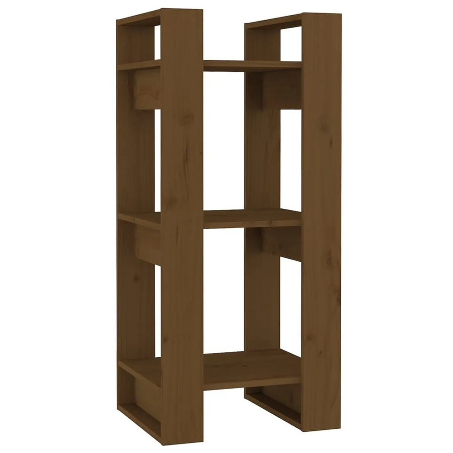 vidaXL Bücherregal und Raumteiler aus Massivholz Kiefer in Honigbraun, B/T/H: 41 x 35 x 91 cm - Bild 2