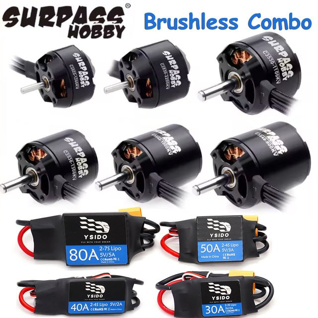 SurpassHobby Bürtenloser Motor, ESC für RC-Drohne FPV Flugzeug Quadcopter - Bild 1