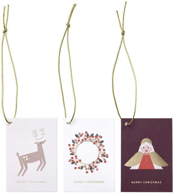 Rico Design Paper Poetry Kärtchenanhänger Christmas rot, 6 Stück - Bild 1