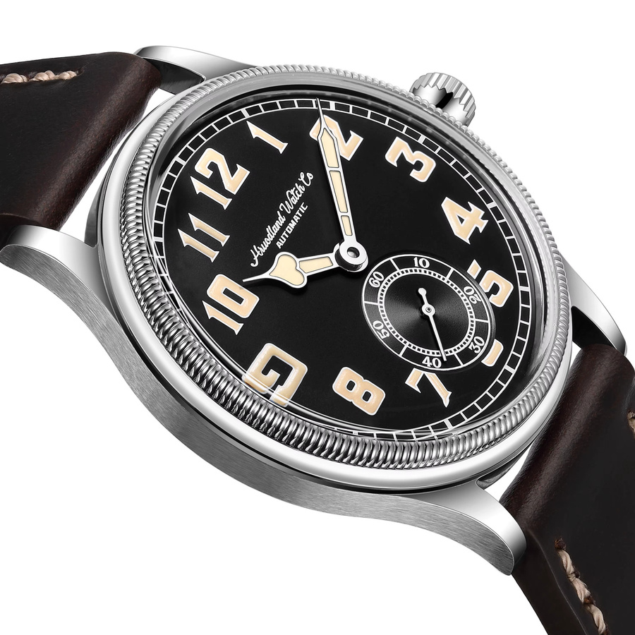 Hruodland Armbanduhr Automatik, Edelstahl, 38 mm, Herren, Schwarz - Bild 3