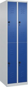 C+P Doppelstock-Spind Classic PLUS mit 2 Abteilen, Stahl, Sicherheits-Drehriegel, H x B x T: 185 x 50 x 50 cm - Bild 1