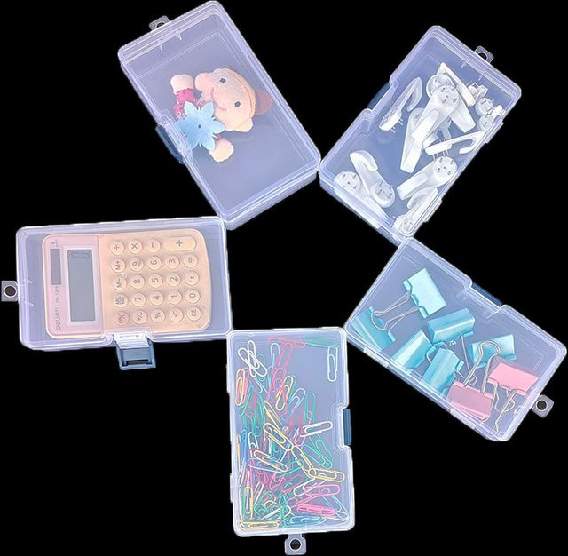 5 transparente Aufbewahrungsboxen aus Kunststoff für kleine Gegenstände und Spielzeuge - Bild 1