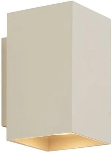 QAZQA Moderne Wandleuchte Beige Quadratisch 2-flammig mit GU10 Fassung - Bild 1