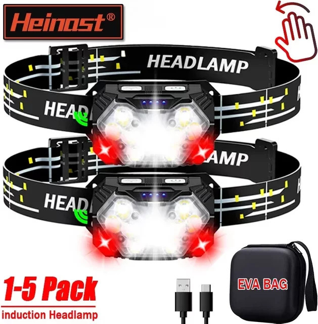 Heinast LED Scheinwerfer mit Motion Sensor, 2000 Lumen, USB aufladbar, Schwarz - Bild 1