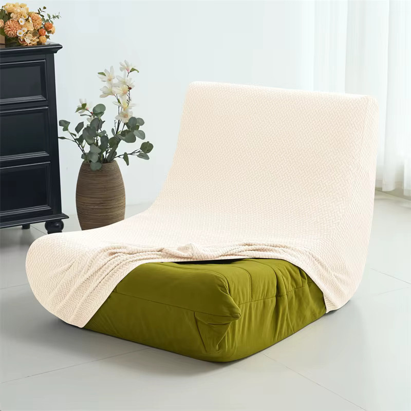 Yupartex Jacquard Sofabezug ohne Armlehnen in Beige, waschbarer und haustierfreundlicher Lounge-Couchbezug - Bild 2