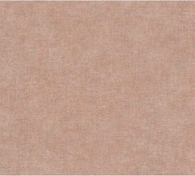 A.S. Création Vliestapete Uni Struktur-Optik in Rosa-Grau, Breite: 0,53 m, Länge: 10,05 m - Bild 1