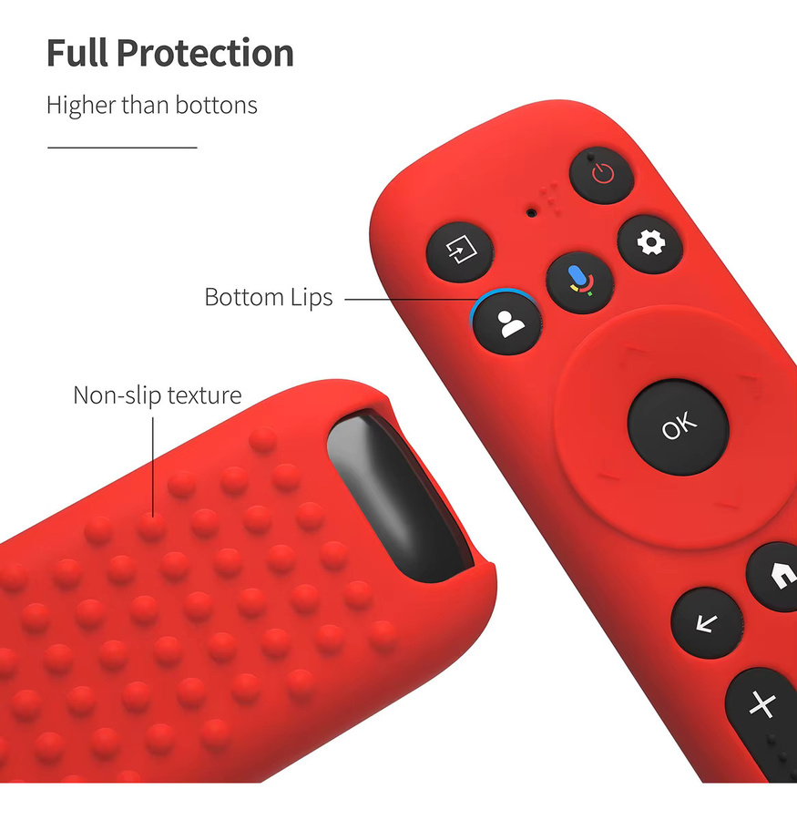 TCL Silikon Schutzhülle für Smart TV Fernbedienungen Modell RC813, RC923, FMB3, RC902V, FMR1, FMR4, FMR5 in Rot - Bild 3