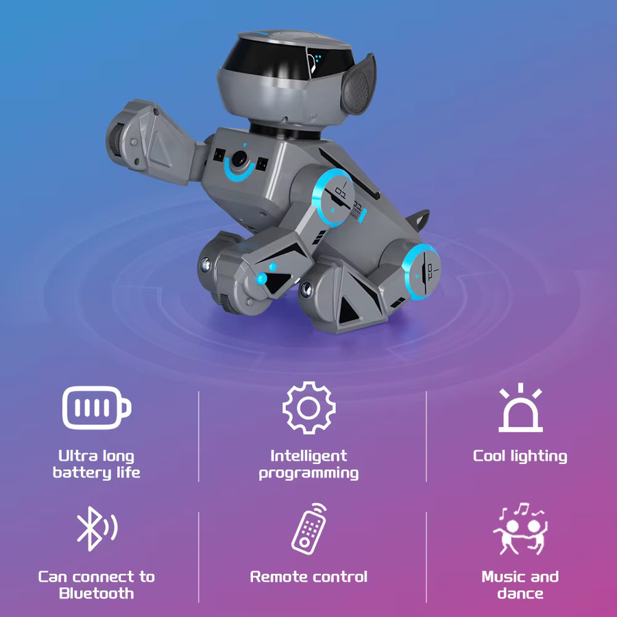 Kelaton Roboter-Hundespielzeug, Bluetooth-Musik, tanzender Stunt, elektronisches Roboter-Hundespielzeug - Bild 1