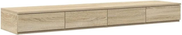 vidaXL Bettschublade aus Holzwerkstoff in Sonoma-Eiche, Farbe Beige/Braun, B: 135 cm, T: 36,5 cm, H: 16,5 cm - Bild 1