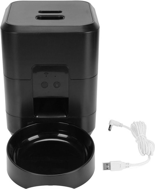 KONNWEI Automatischer Futterspender mit WLAN-Verbindung für Katzen und Hunde, Schwarz - Bild 1