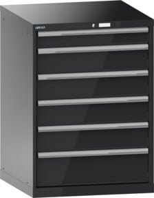 Lista Schubladenschrank 36x36E mit Schließsystem in Anthrazit und Grau, B/T/H: 71,7 x 72,5 x 100 cm - Bild 1