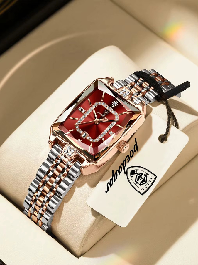 POEDAGAR Armbanduhr Quarz, Edelstahl, Datum, Damen - Bild 6