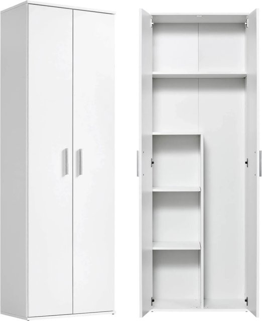 mokebo Besenschrank als Mehrzweckschrank in Weiß, H x B x T: 180 x 34 x 60 cm - Bild 1