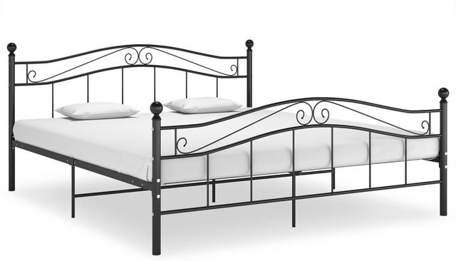 Vidaxl Bettrahmen aus Metall in Schwarz mit klassischem Design, Breite: 180 cm, Tiefe: 200 cm - Bild 1