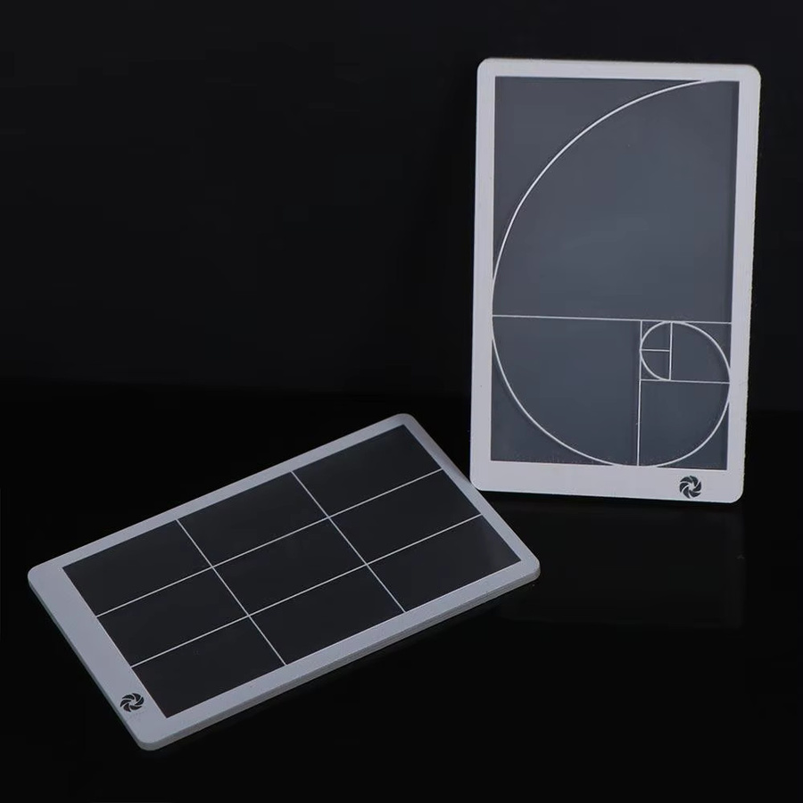 Transparentes Künstler-Sucher-Lineal aus Acryl für Skizzen und Kompositionen mit Golden Ratio und Fibonacci-Viewer - Bild 2