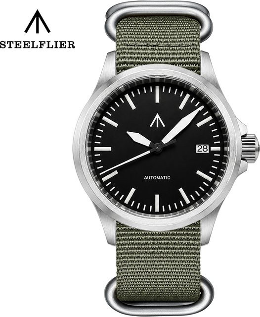 STEELFLIER Armbanduhr, Automatik, Edelstahl, Saphirglas, Schwarz, Unisex - Bild 1