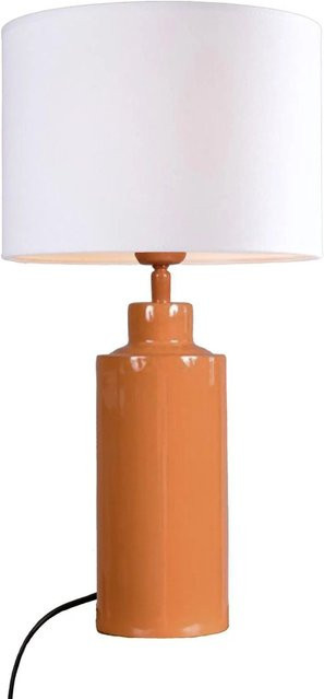 PR Home Solo Tischleuchte in Weiß und Orange mit orangefarbenem Gestell, B/T/H: 30 x 55 x 55 cm - Bild 1