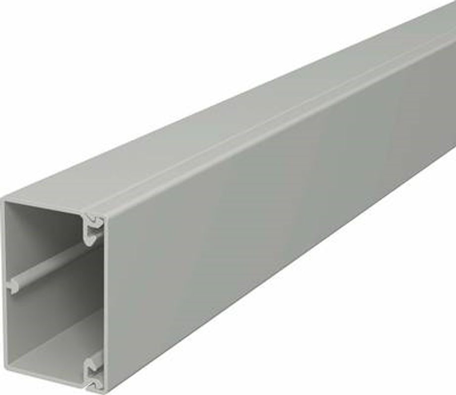 OBO Bettermann Wand- und Deckenkanal aus Kunststoff, Farbe: Grau, B/H: 60 x 40 mm - Bild 3