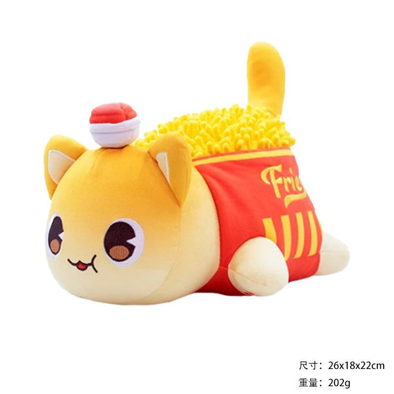 Aphmau Katzen Plüschtier Puppe Burger Pommes Katze rosa - Bild 1