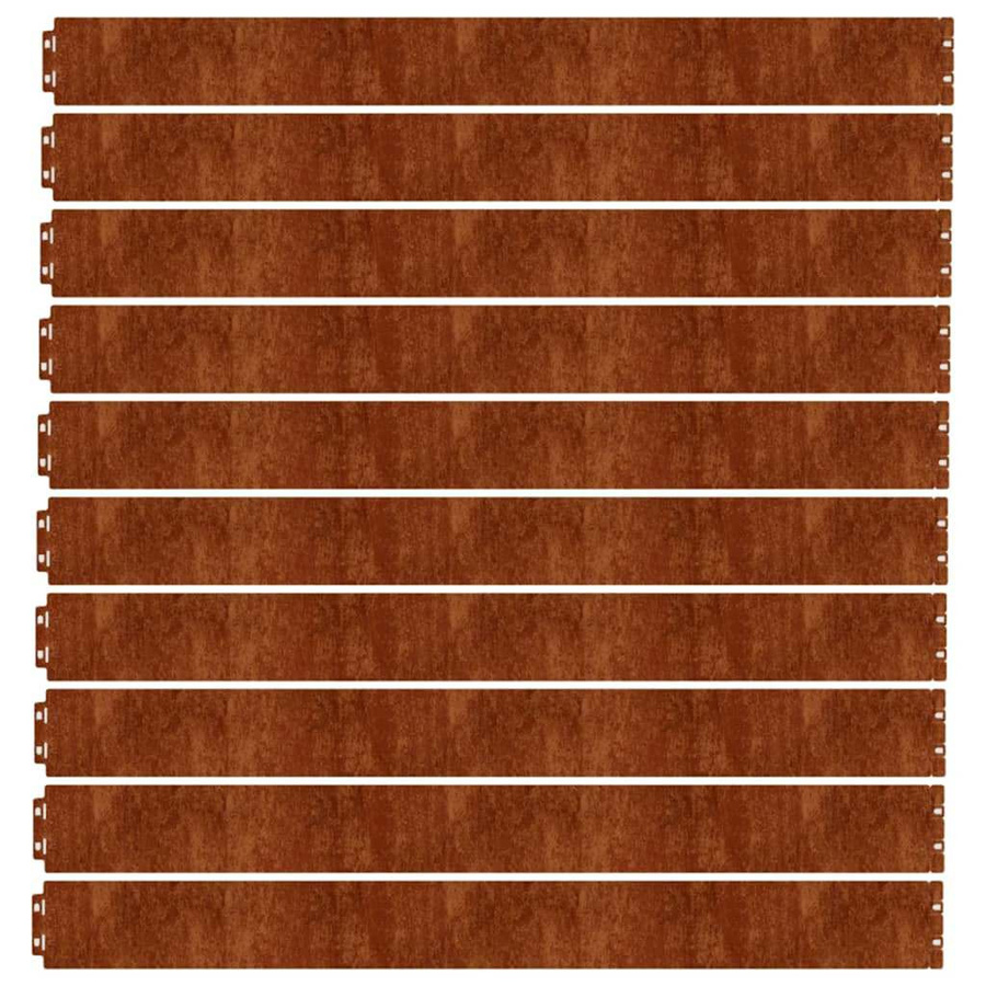 vidaXL Rasenkanten aus flexiblem Cortenstahl, 10 Stück, B/H: 10 x 103 cm - Bild 4