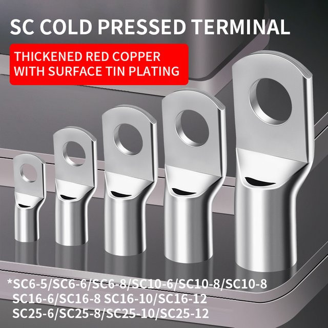 Kupferdrahtösen Ringverbinder SC Crimp Terminal Set in Silber und Messing - Bild 1