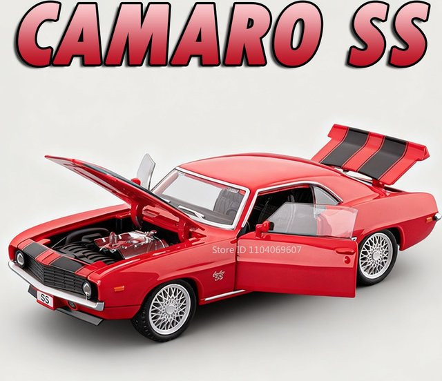 MAKEDA Camaro SS Viper, Sportwagen, 1:32, Metall, Gelb - Bild 1