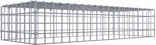 Gabiona C-Ring Anbaukorb Typ 3 aus Stahl in Silbergrau, B/T/H: 20 x 40 x 100 cm, Maschenweite: 5 x 5 cm - Bild 1
