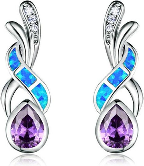 YIRAN Jewelry Ohrringe, Zirkonia, Kristall, Zinklegierung, Weiß, Damen - Bild 1