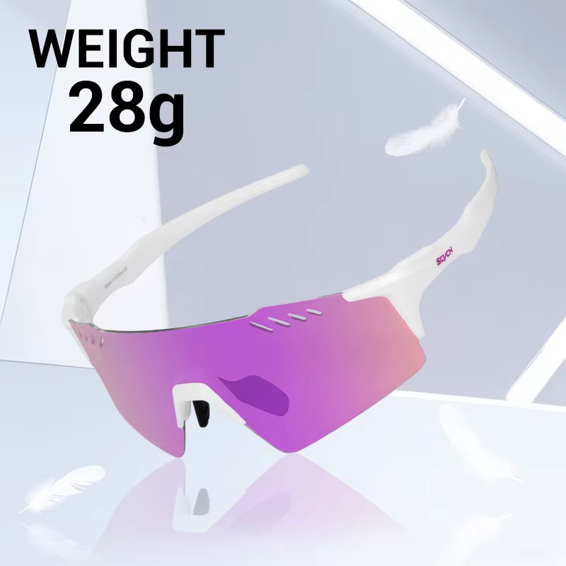 SCVCN Sportsonnenbrille, Rahmenlos, Photochrom, Purple, Kunststoff - Bild 2