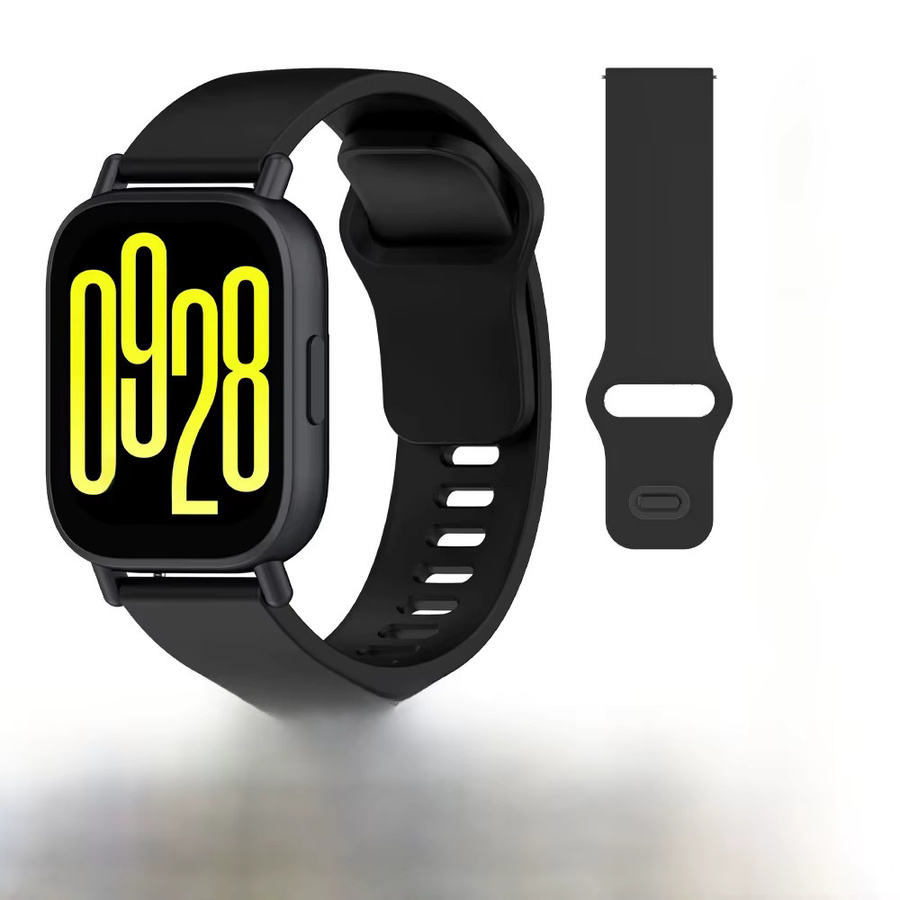 Xiaomi Uhrenarmband Silikon, 22 mm, Schwarz, Redmi Watch 5 Lite, Redmi Watch 5 Active - Bild 6
