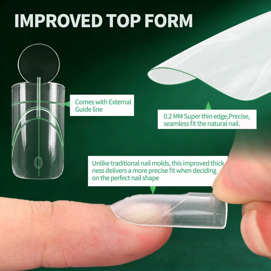 Nailpop Nagelspitzen Dual Form, transparent, matt - Bild 2
