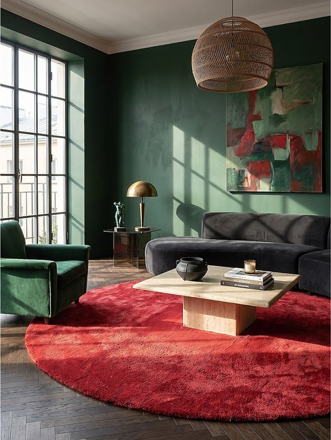 Antirutsch Teppich Kadima Design von ALDAN in Rot, B/T: 200 x 200 cm - Bild 1