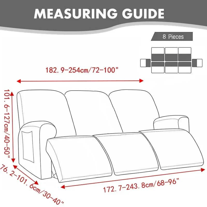 Yiran Furniture Elastischer Sesselbezug und Sofaüberwurf aus Polyester-Elastan für 1-3 Sitzer - Bild 1