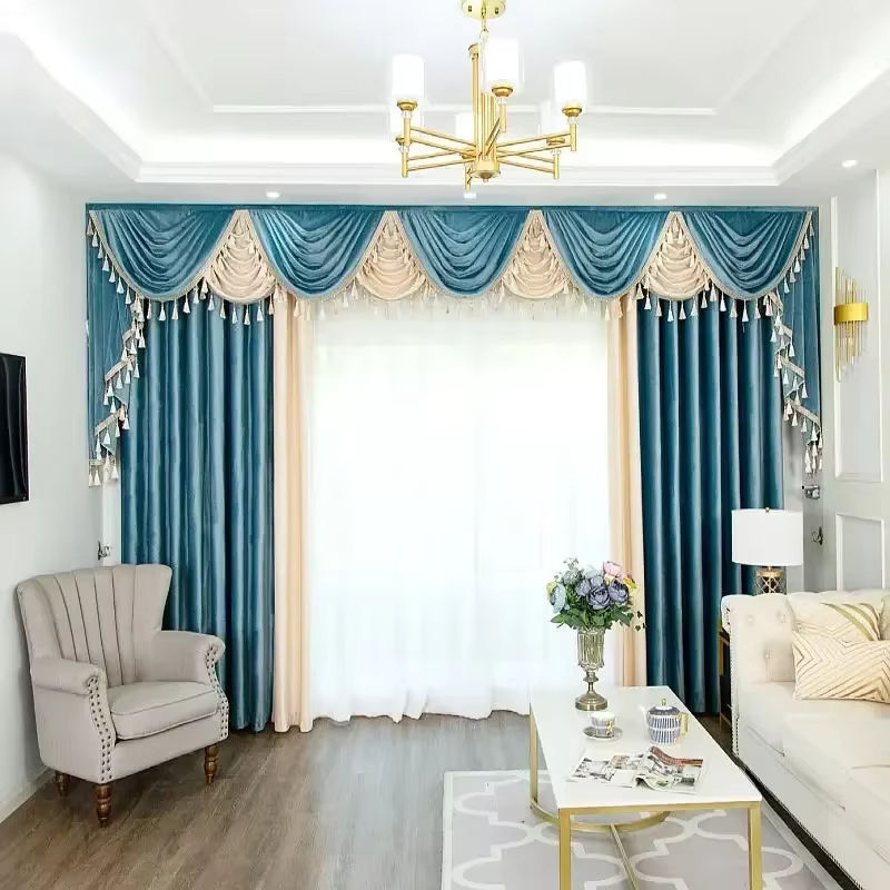 JESSANS Verdunkelungsvorhänge aus Samt in Blau für Wohnzimmer und Schlafzimmer - Bild 3